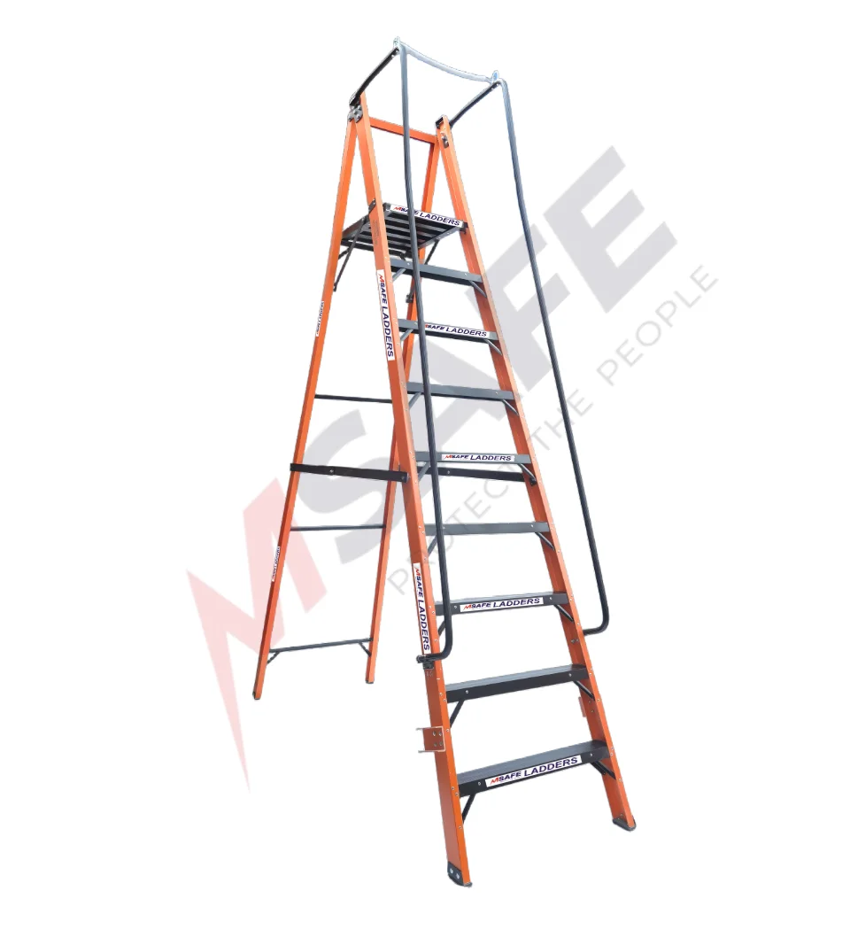 FRP PLATFORM LADDER